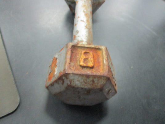 Used 8 LB Cast Iron Dumbbell