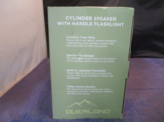 Used Merkury Overland Cylinder Speaker w/ Flashlight