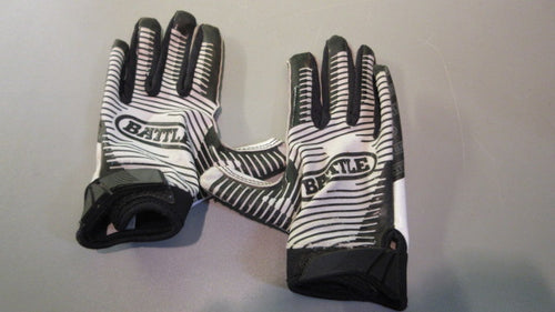 Used Battle Beware of Dog Youth Medium Football Gloves - Some Wear