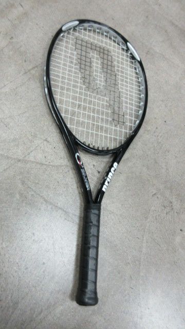 Load image into Gallery viewer, Used Prince O3 Silver Tennis Racquet 27.75&quot; Oversize
