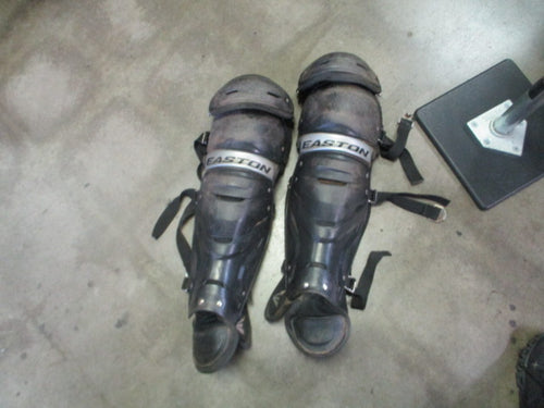 Used Easton Game Time Youth Catcher's Shin Guards Ages 9-12