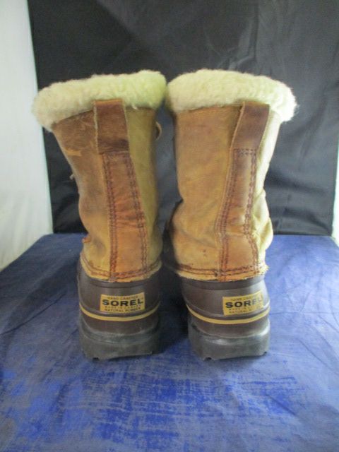 Used Sorel Fleece Lined Kaufman Canada Alpine Rubber Boots Adult Size 8