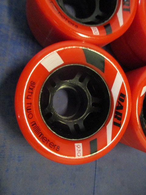 Used Dart 930 62mm Roller Skate Wheels Set of 8