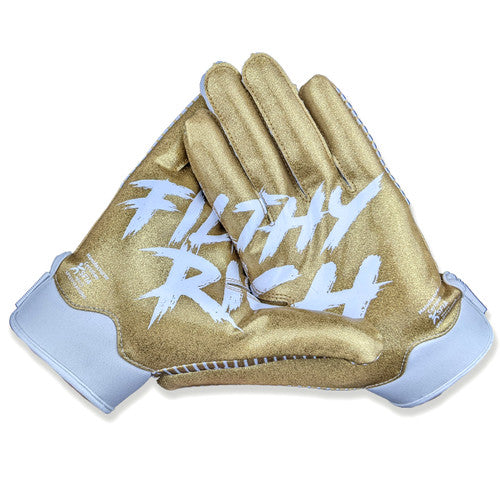 Load image into Gallery viewer, New Battle Palm Print &quot; Filthy Rich&quot; Football Reciver Gloves - Adult Medium
