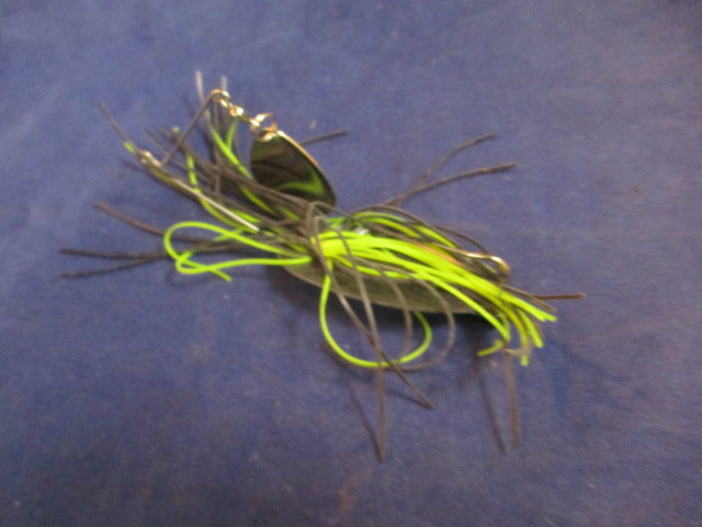 Load image into Gallery viewer, Used Black &amp; Green Spinner Lure
