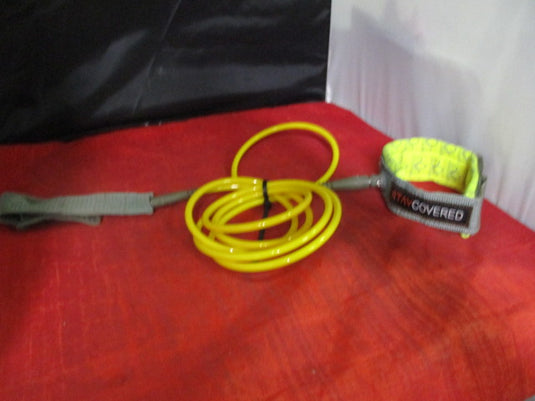 Used Stay Covered Yellow Surfboard Leash