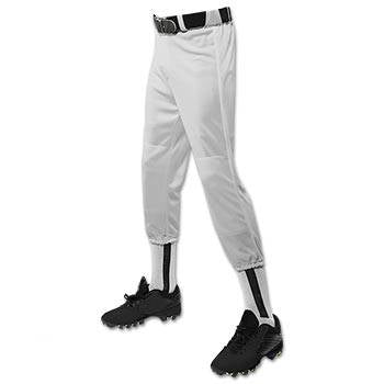 New Champro Grey Belted Baseball Pants Size Youth Medium