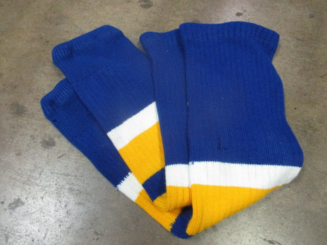 Load image into Gallery viewer, Used Junior Hockey Socks Royal / Gold / White
