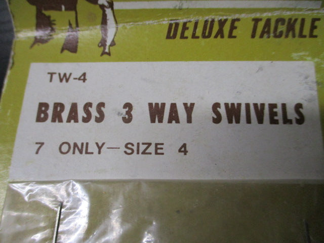 Fish Hawk Deluxe Tackle Brass 3 Way Swivels - 7 ct