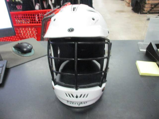 Used Stryke White Medium Lacrosse Helmet