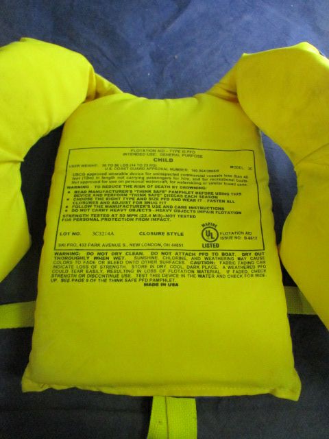 Used SEACHOICE Life Jacket Size Child