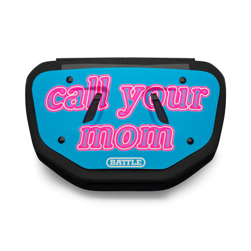 Load image into Gallery viewer, New Battle &quot; Call Your Mom&quot; Chrome Football Back Plate - Adult
