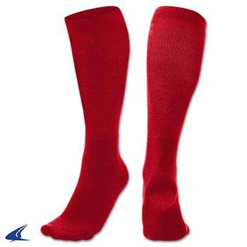 New Champro Scarlet Red Multi-Sport 100% Polyester Sock Size Large