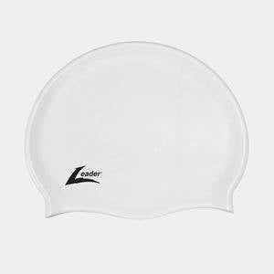 New Leader Medley Racer Long Hair Adult Swim Cap - White