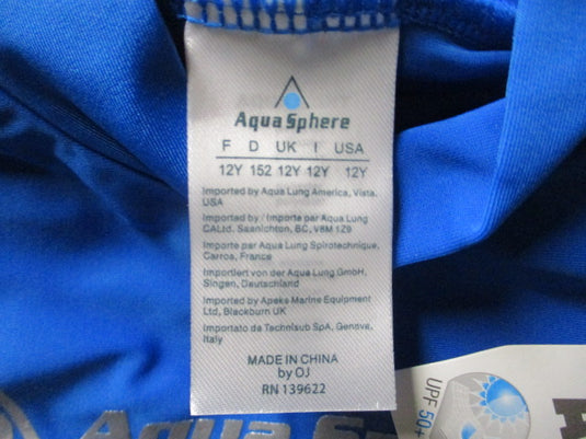 New Aqua Sphere Rashguard UPF 50+ Size 12Y