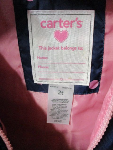 Used Carter's Snow Jacket Youth Size 2T