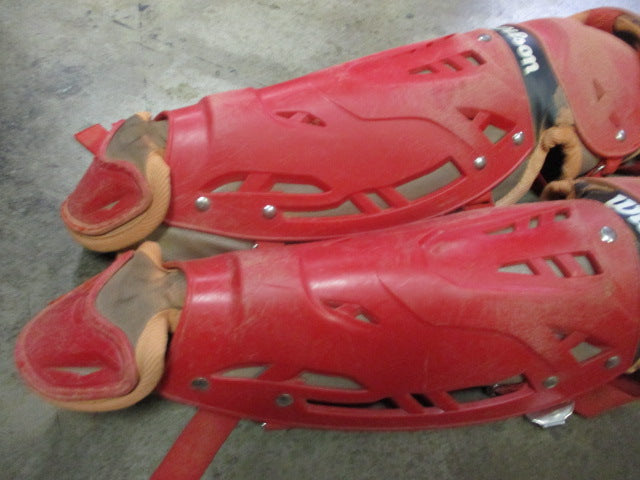 Load image into Gallery viewer, Used Wilson Catcher&#39;s Shin Guards
