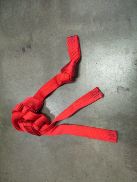 Used Red Nylon Sling Rope 10 Ft