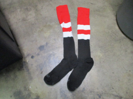 TCK Retro 3 Stripe Tube Socks (Dark Green, Small) 