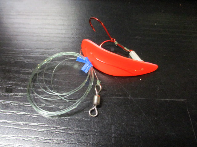 Load image into Gallery viewer, Used Hot Spot Apex 1&quot; Kokanee Flourescent Orange Trolling Spoon Lure
