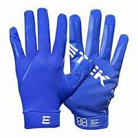 New Elitetek RG-14 Royal Blue Football Receiver's Gloves Size Youth Large