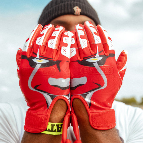 Load image into Gallery viewer, New Battle Clown Cloaked Football Receiver Gloves Youth Size XL
