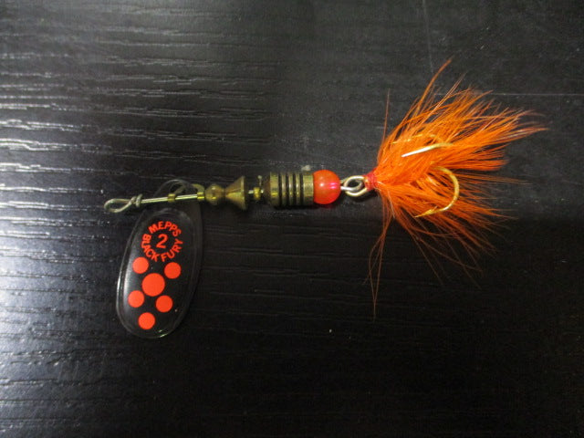 Load image into Gallery viewer, Used Mepps 2 Black Fury Rooster Tail Spinner Lure
