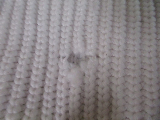 Used White Hockey Socks - 2 holes