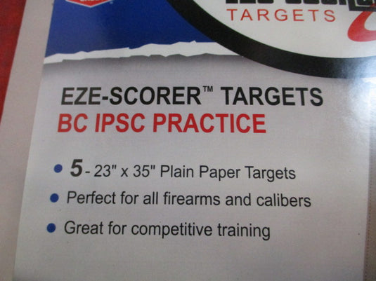 Birchwood Case Eze-Scorer Targets BC IPSC Practice - 5 Pack