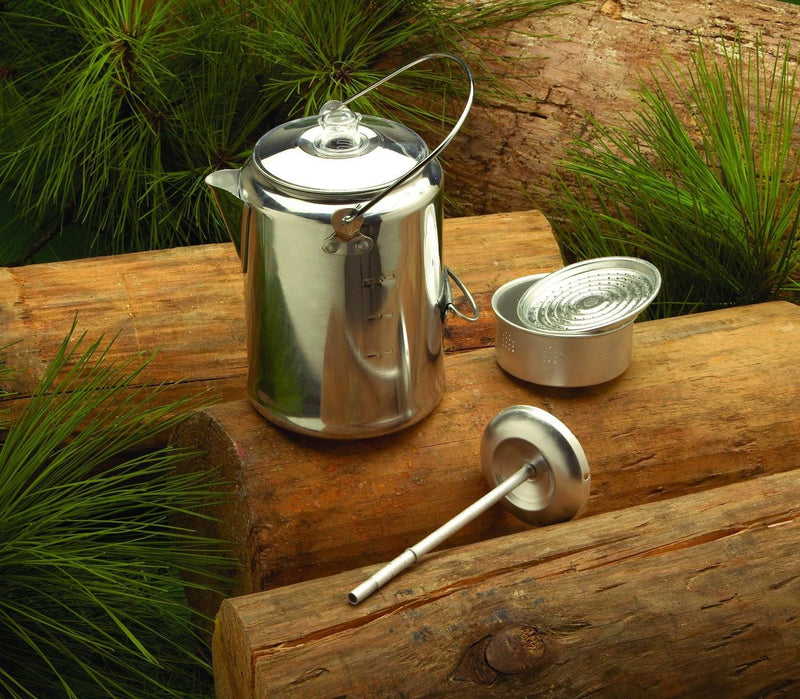 Load image into Gallery viewer, New Texsport 9 Cup Stainless Steel Percolator
