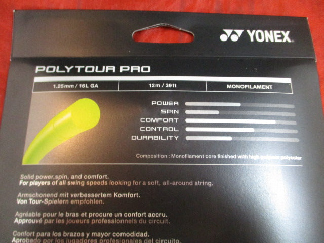 Load image into Gallery viewer, Yonex Polytour Pro 1.25 mm/ 16 L GA Racquet String
