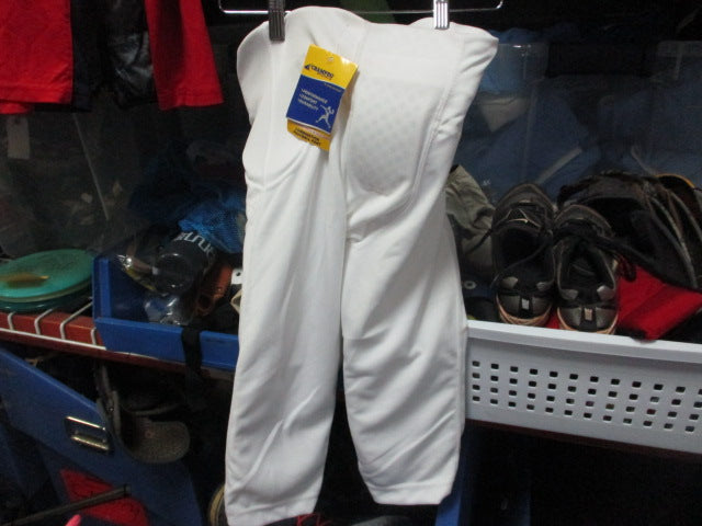 Load image into Gallery viewer, Used Champro Youth White Football Pants w/ Pads Size Small
