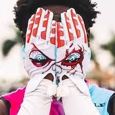 Load image into Gallery viewer, New Battle Cloaked &quot;Lil Evil&quot; Football Receiver Gloves - Youth Large
