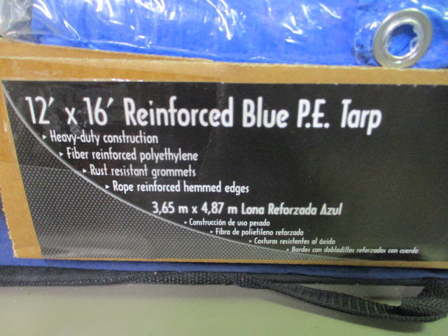 Load image into Gallery viewer, New Texsport 12&#39; x 16&#39; Reinforced Blue P.E. Tarp
