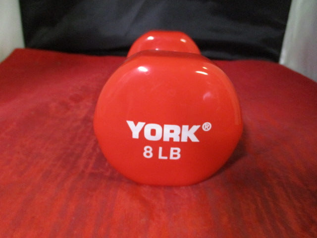 Load image into Gallery viewer, York 8lb Vinyl Coated Dumbbell
