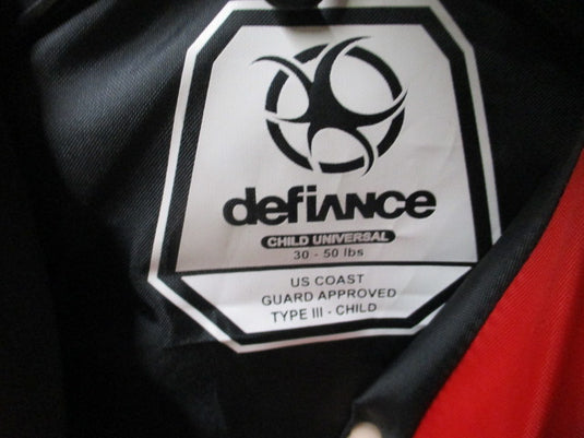 Used Defiance Child Lifejacket 30-50lbs