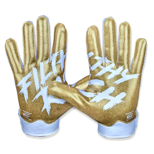 Load image into Gallery viewer, New Battle Palm Print &quot; Filthy Rich&quot; Football Reciver Gloves - Adult Medium
