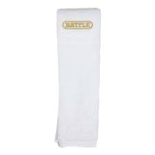 Load image into Gallery viewer, New Battle Youth Football Towel - White with Gold Logo
