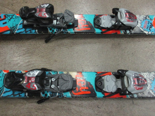 Used Lime Super Hero 123 Cm Downhill Skis Wioth Marker Binding