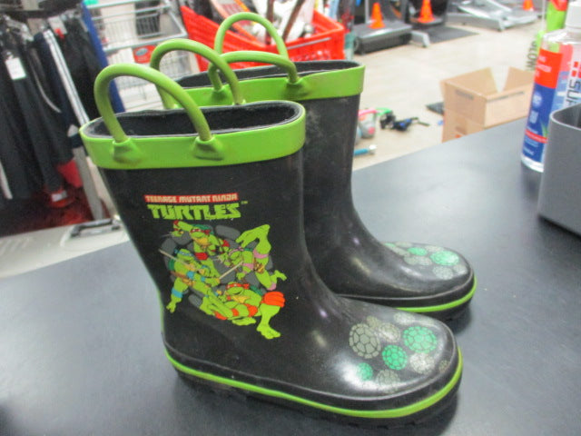 Load image into Gallery viewer, Used Teenage Mutant Ninja Turtles Rain Boots kids Size 9-10
