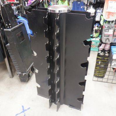 Used 13 Pair 4 Sided Vertical Dumbbell Rack