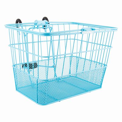 New Sunlite Wire Mesh Lift-Off Bicycle Basket - Baby Blue