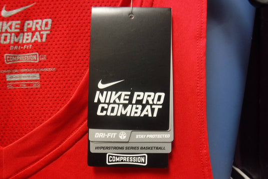 Nike Pro Combat Padded Compression Tank Top Dri Fit Rib & Back Pads Mens 2XL