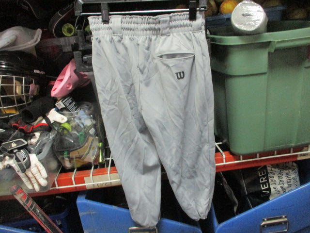 Load image into Gallery viewer, Used Wilson Grey Baseball Pants Size Youth Large
