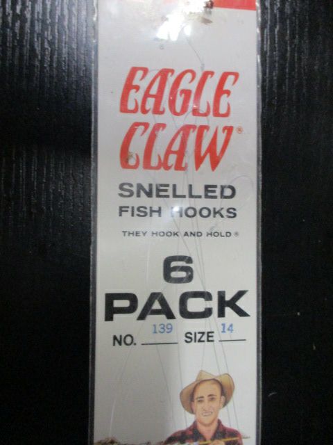 Eagle Claw Snelled Fish Hooks Size 14 - 6 ct – cssportinggoods