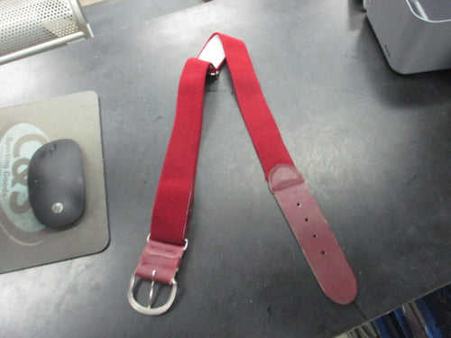 Used Maroon Adult Baseball Belt