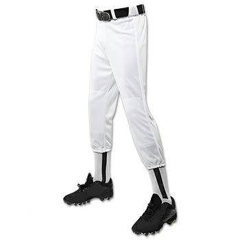 New Champro Performance Pull-Up Baseball Pants Belted Size Youth Large White