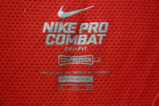 Nike Pro Combat Padded Compression Tank Top Dri Fit Rib & Back Pads Mens  2XL