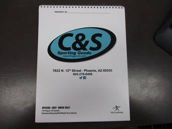 New C&S Sporting Goods 18 Player 30 Game Softball/Baseball Scorebook