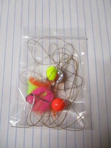 Used Fishing Hook Pack - 3 hooks, floater, and fishing line